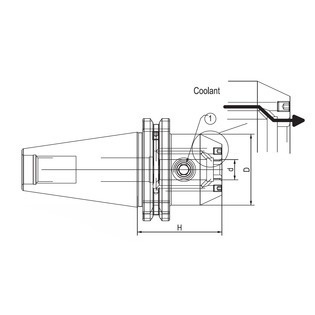 Mandrin weldon iso 40 et 50 avec arrosage